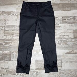 Chico’s Perfect Stretch Girlfriend Slim Ankle Pants Black Size 0.5